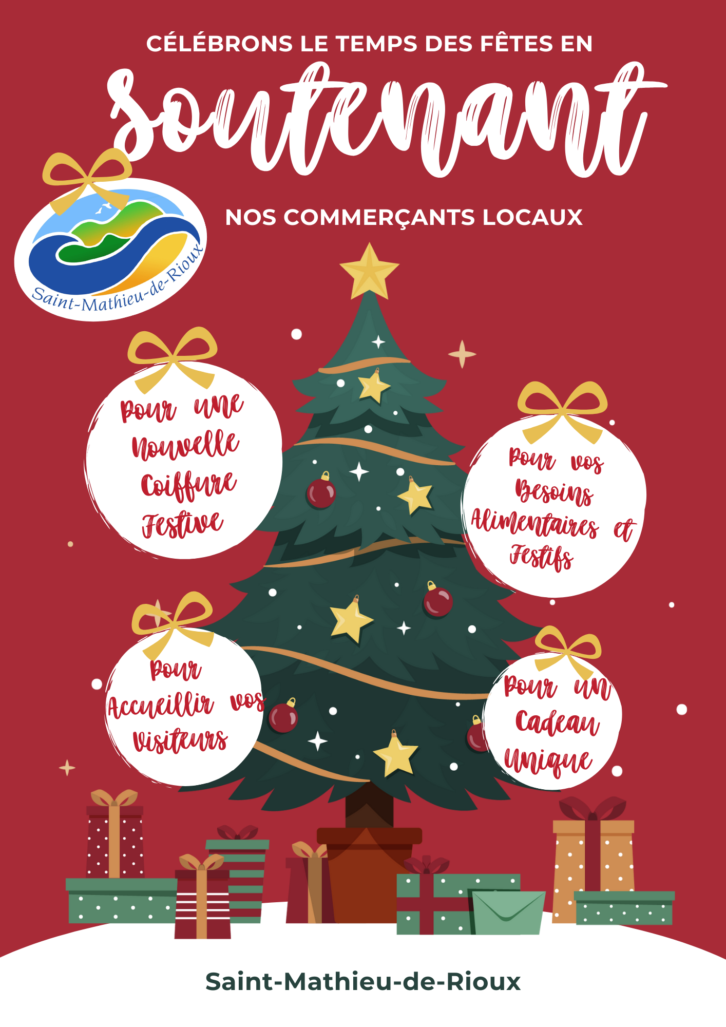 Célébrons le temps des fêtes en soutenant nos commerçants locaux à